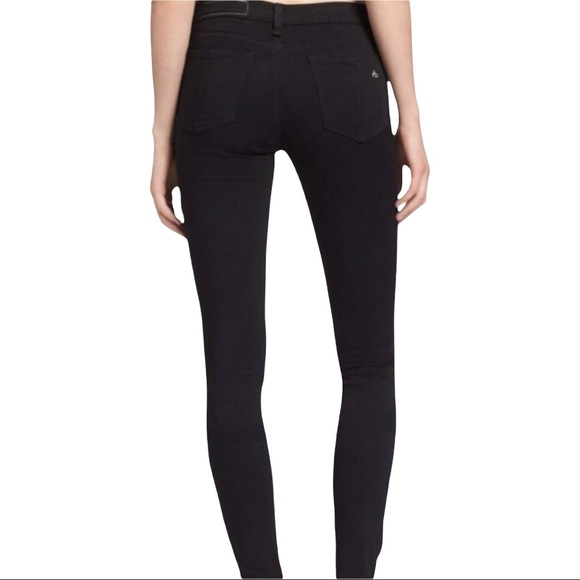 Rag & Bone Black Legging Jeans Midrise Soft Twill - Picture 2 of 6